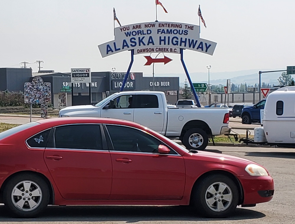 AK highway sign